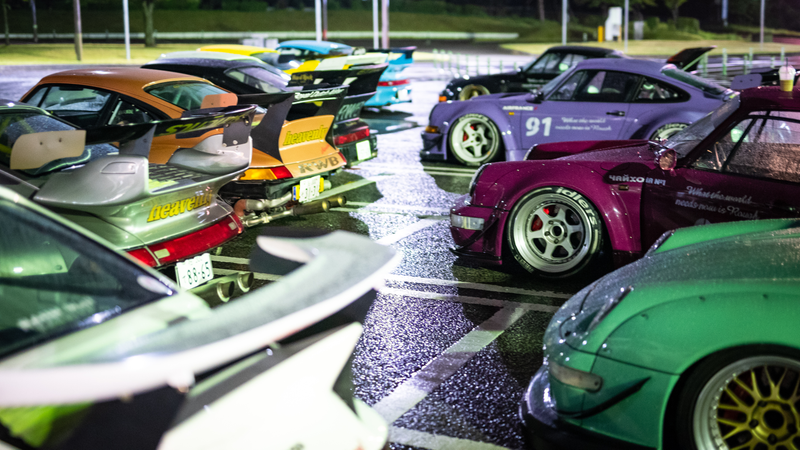 Illustration for article titled I Drove Through A Japanese Typhoon With A Dozen RWB Porsches